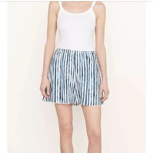 Vince Coastal Blue Painterly Striped Shorts Size XS/TP